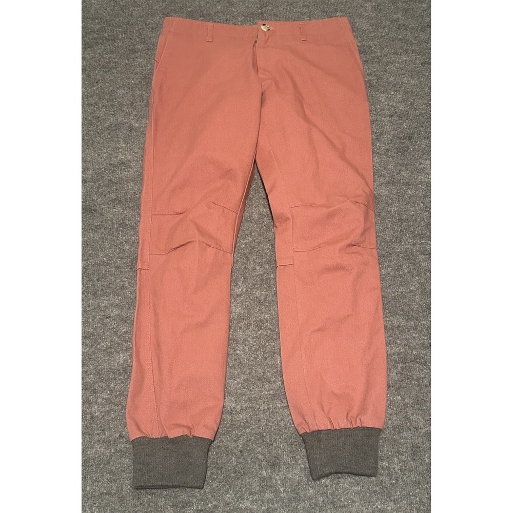 Kith Women's Cargo Jogger Pants Dusty Rose Utility Ribbed Cuffs Size 30